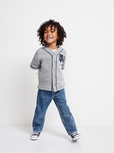 Oversized Fleece Baseball Shirt for Toddler Boys