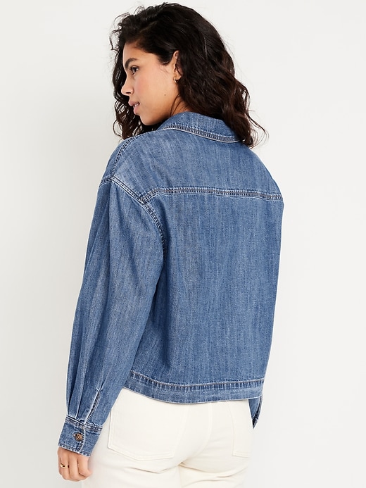 Image number 6 showing, Long-Sleeve Popover Jean Shirt