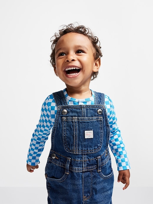 Image number 1 showing, Unisex Workwear Jean Overalls for Baby