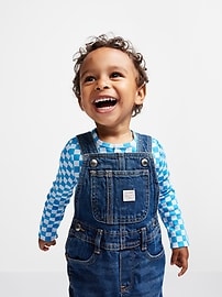 Image number 1 showing, Unisex Workwear Jean Overalls for Baby
