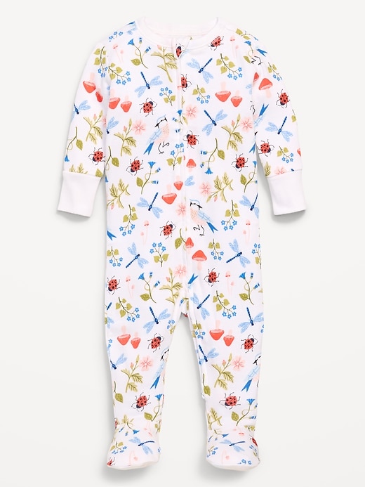L'image numéro 1 présente Une-pièce ajusté Nuit ou jeu à pieds et à glissière bidirectionnelle Old Navy x Lovevery pour bébé