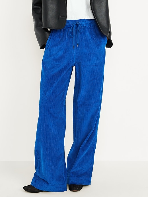 Image number 2 showing, High-Waisted Pull-On Corduroy Pants