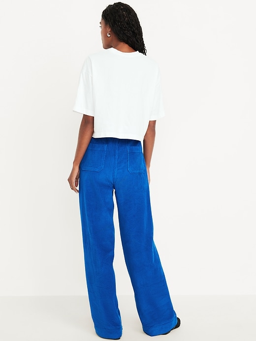 Image number 3 showing, High-Waisted Pull-On Corduroy Pants