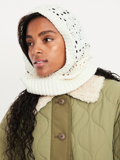 Passe-montagne en tricot crocheté - Crème De La Crème