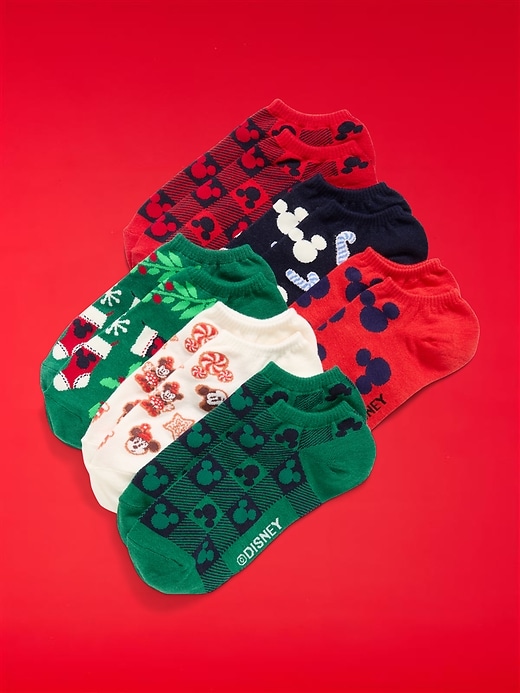 Image number 1 showing, Disney© 6-Pack Novelty Ankle Socks for Women