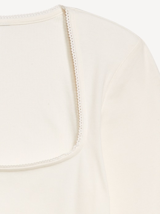 Image number 5 showing, Maternity Long-Sleeve Trapeze-Neck T-Shirt