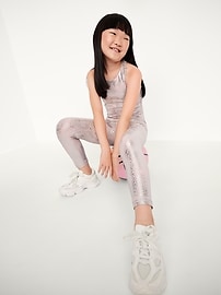 Image number 4 showing, High-Waisted PowerSoft 7/8-Length Side-Pocket Leggings for Girls