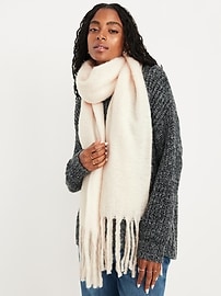 Image number 1 showing, Brushed Fringed Scarf