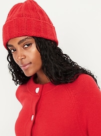 L'image numéro 1 présente Bonnet en tricot épais pour femme