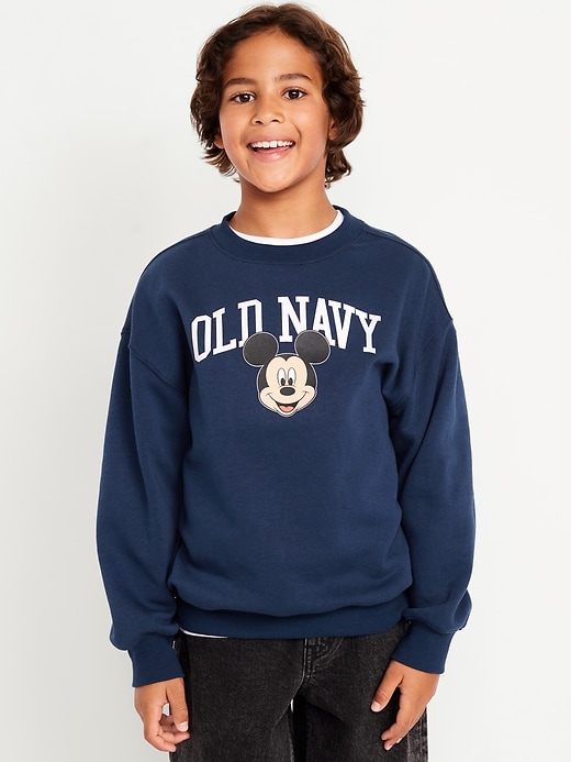 Image number 1 showing, Disney© Oversized Gender-Neutral Logo-Graphic Sweatshirt for Kids