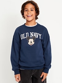 Image number 1 showing, Disney© Oversized Gender-Neutral Logo-Graphic Sweatshirt for Kids