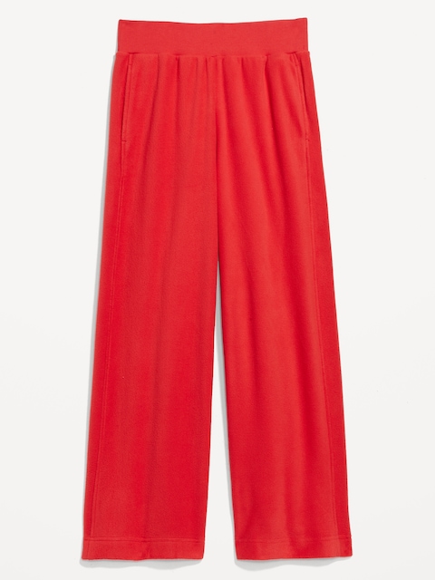 Extra High-Waisted Microfleece Wide-Leg Pants - Amaryllis