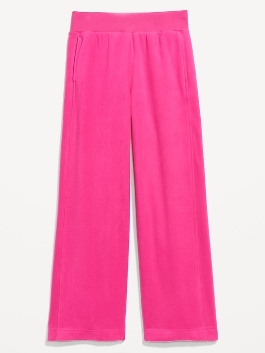 Image number 1 showing, Extra High-Waisted Microfleece Wide-Leg Pants