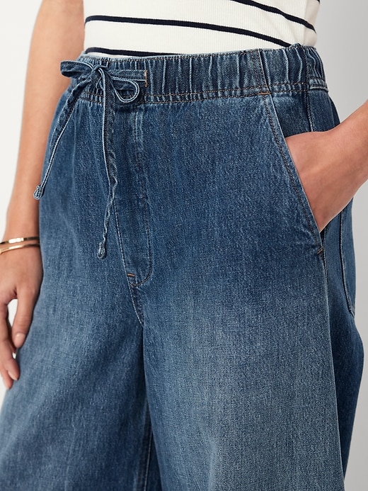 Image number 5 showing, High-Waisted Pull-On Barrel Jeans