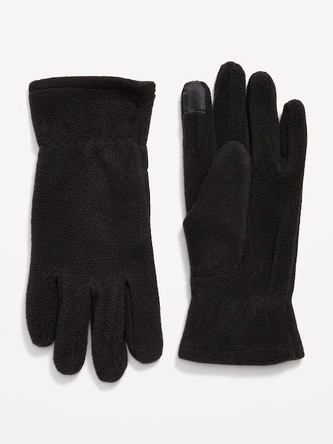 Tech-Friendly Performance Fleece Gloves - Black Jack