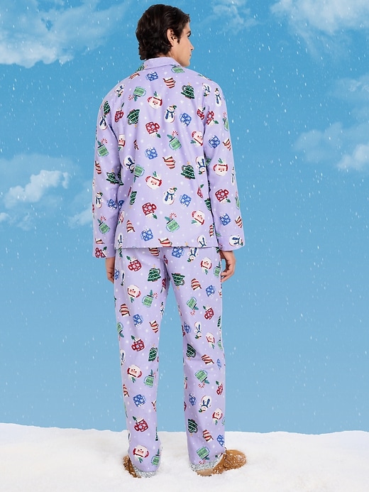 L'image numéro 2 présente Pyjama en flanelle à motif pour homme