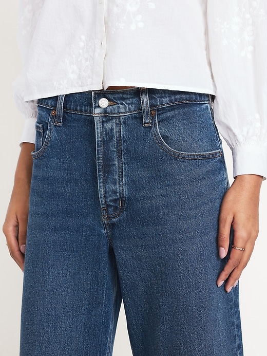 Image number 5 showing, Mid-Rise Slouchy Wide-Leg Jeans
