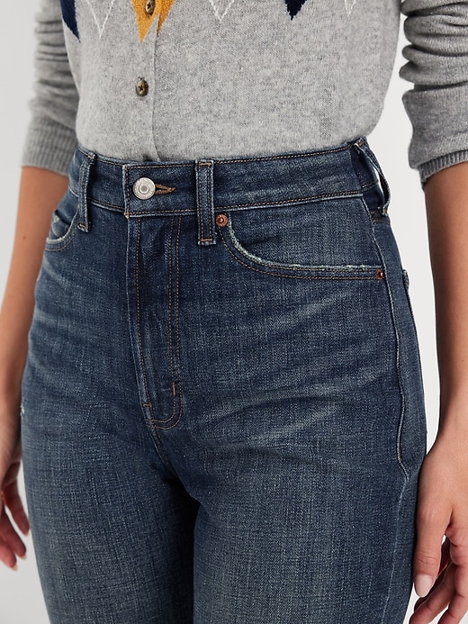 Image number 4 showing, Extra High-Waisted Straight Jeans