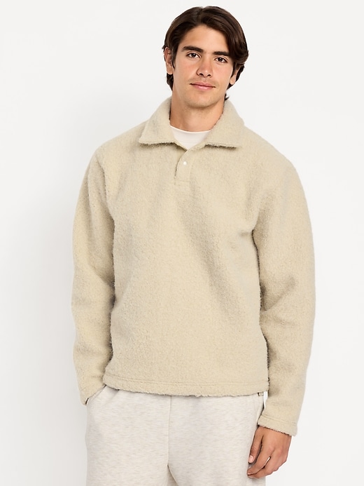 Image number 1 showing, Bouclé Sherpa Polo