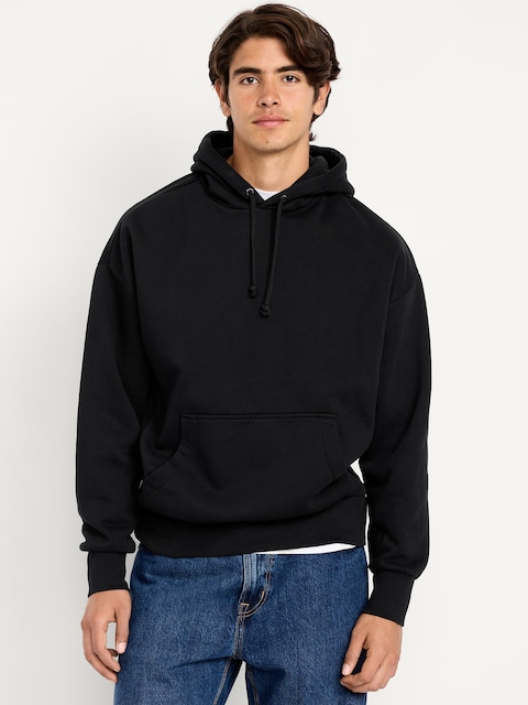 Oversized Heavyweight Rotation Popover Hoodie - Black Jack