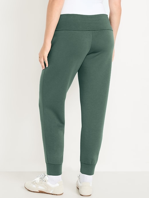 Image number 2 showing, Maternity Bounce Fleece Rollover-Waist Jogger Sweatpants