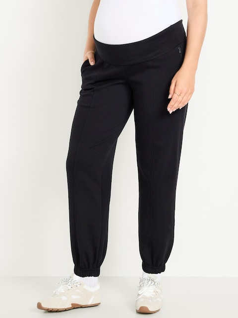 Pantalon de jogging en Molleton dynamique à taille rabattable de maternité