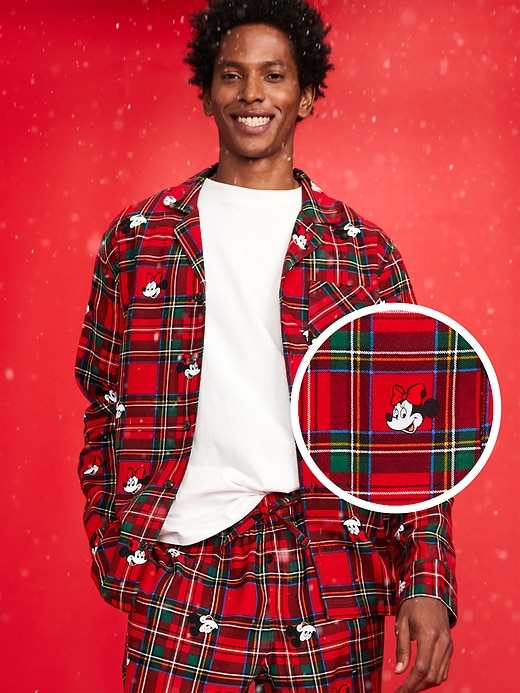 Image number 1 showing, Old Navy x Disney Mickey Mouse & Friends Printed Flannel Pajama Set for Men