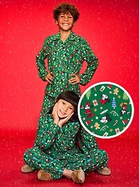 Image number 1 showing, Old Navy x Disney Gender-Neutral Button-Front Graphic Pajama Set for Kids