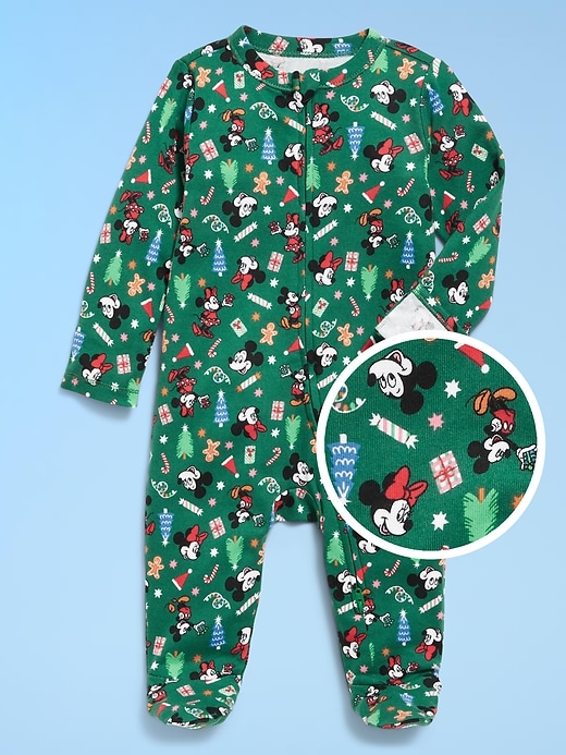 L'image numéro 1 présente Une-pièce Nuit ou jeu à pieds à glissière à double sens Old Navy x Disney© pour bébé