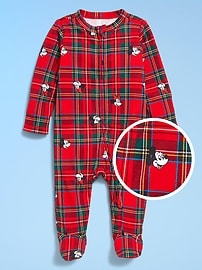 L'image numéro 1 présente Une-pièce Nuit ou jeu à pieds à glissière à double sens Old Navy x Disney© pour bébé