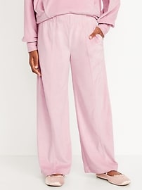 Image number 3 showing, High-Waisted Velour Wide-Leg Pants for Girls