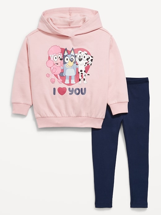 Image number 1 showing, Bluey™ Tunic Hoodie and Leggings Set for Toddler Girls