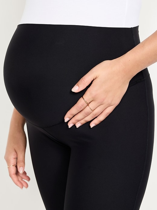 Image number 5 showing, Maternity Full-Panel PowerSoft Flare Leggings
