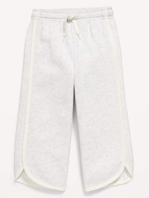 Dolphin-Hem Cropped Sweatpants for Toddler Girls