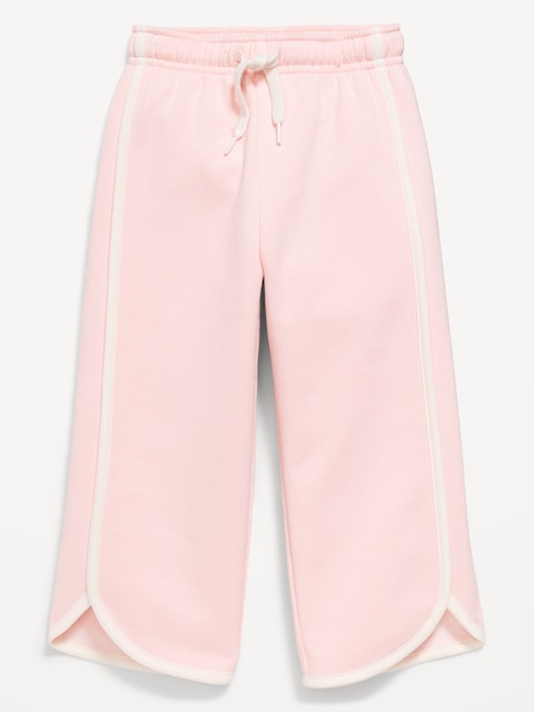 Dolphin-Hem Cropped Sweatpants for Toddler Girls