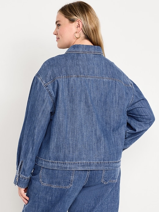 Image number 8 showing, Long-Sleeve Popover Jean Shirt