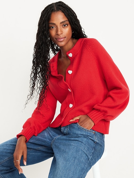 L'image numéro 3 présente Cardigan ras du cou SoSoft