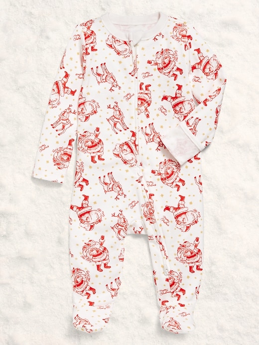 Image number 1 showing, 2-Way-Zip Sleep & Play Footed One-Piece for Baby