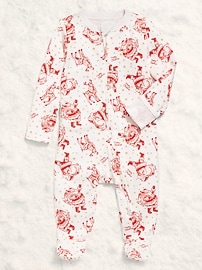 Image number 1 showing, 2-Way-Zip Sleep & Play Footed One-Piece for Baby