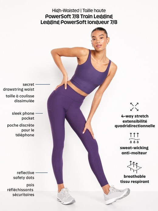 L'image numéro 9 présente Legging PowerSoft Pro à taille haute longueur 7/8