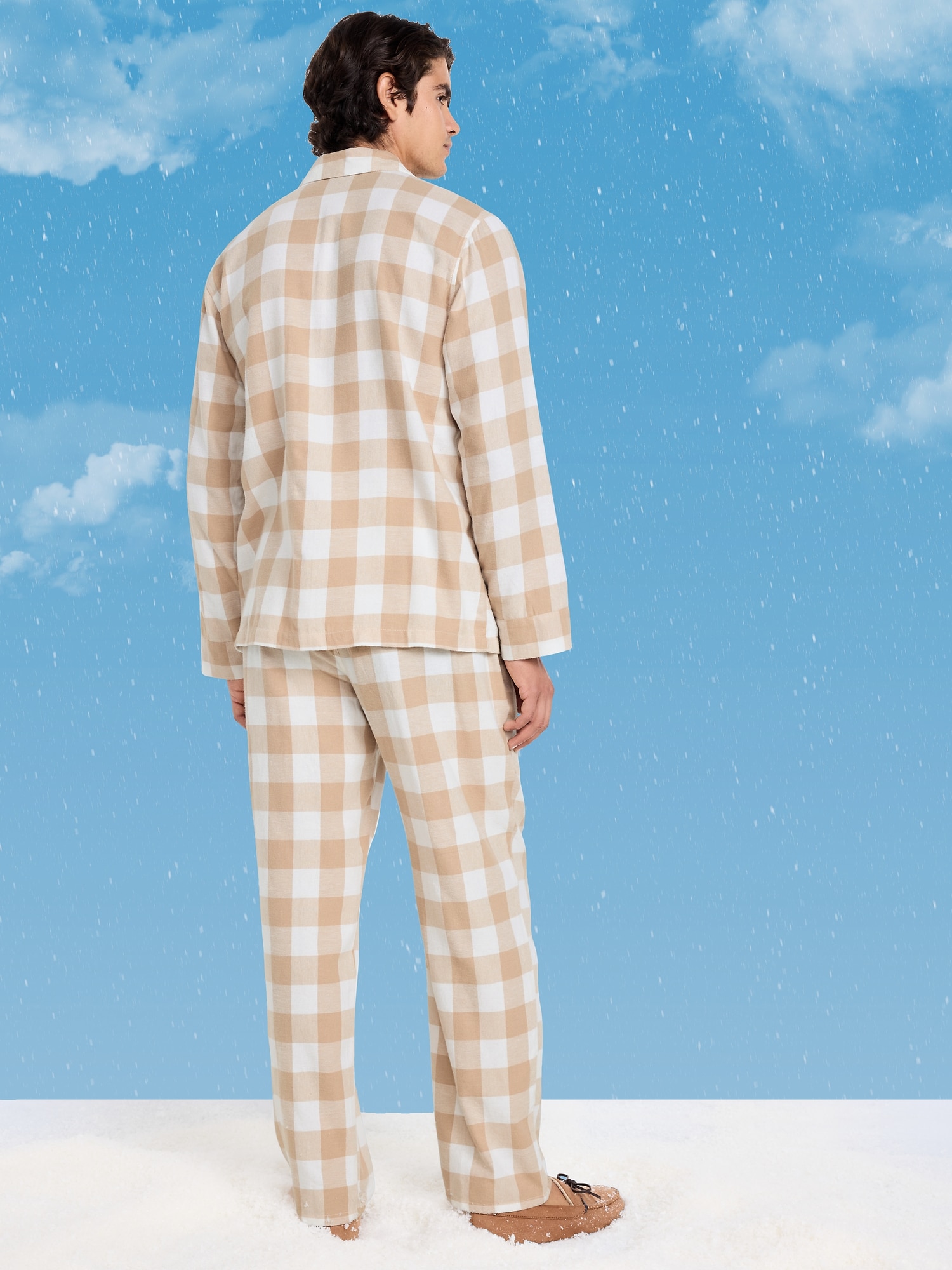 Plaid Flannel Pajama Set for Men