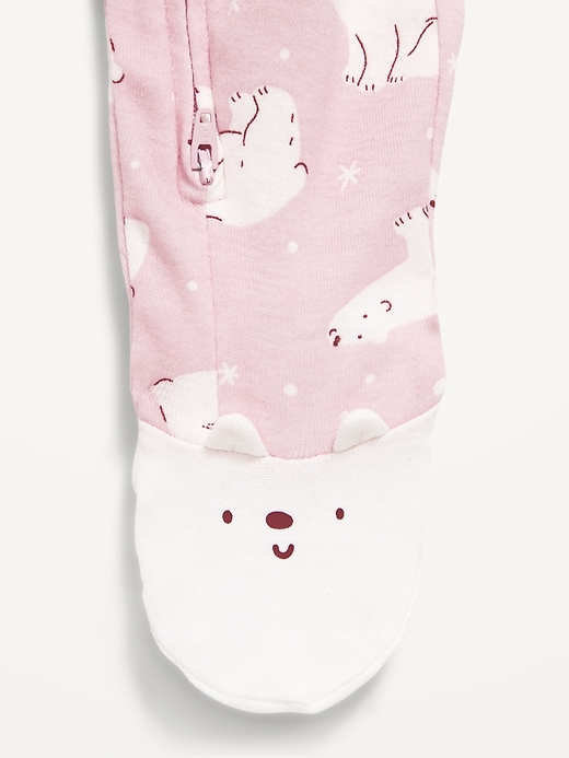 L'image numéro 2 présente Une-pièce Nuit ou jeu à pieds à glissière à double sens pour bébé