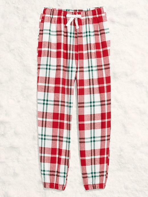 Image number 1 showing, Plaid Flannel Pajama Joggers for Women