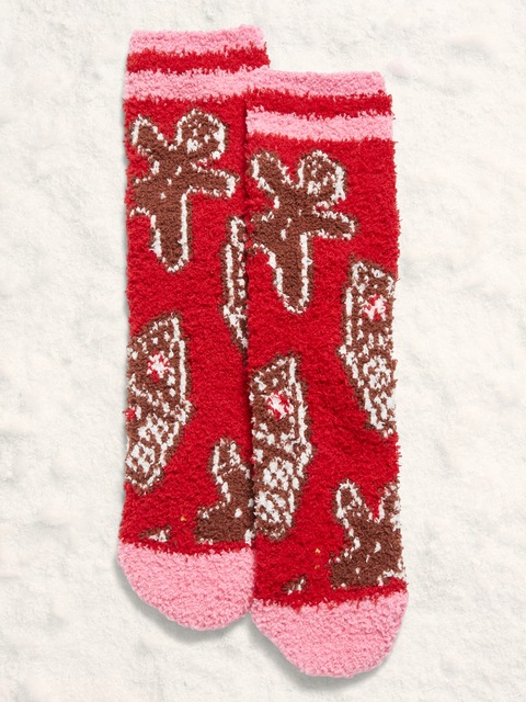 Cozy Crew Socks for Women - Holiday Stripes