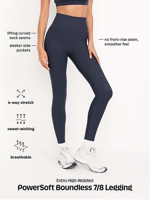 Image number 9 showing, Extra-High Waisted PowerSoft Boundless 7/8 Pocket Leggings – No Front Seam