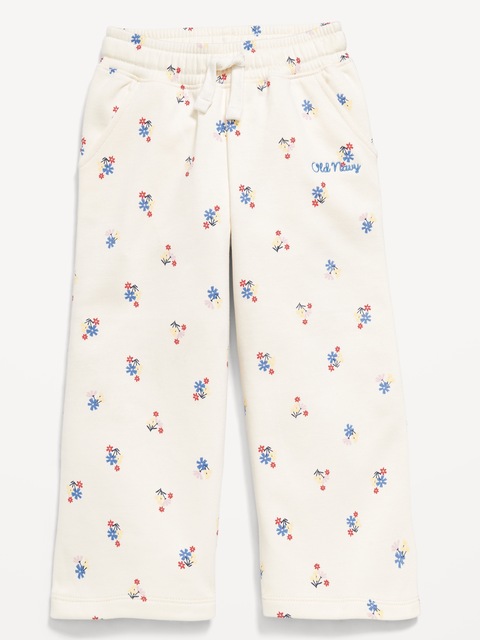 Pantalon en coton ouaté à logo imprimé pour toute-petite
