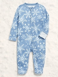 Image number 1 showing, 2-Way-Zip Sleep & Play Footed One-Piece for Baby
