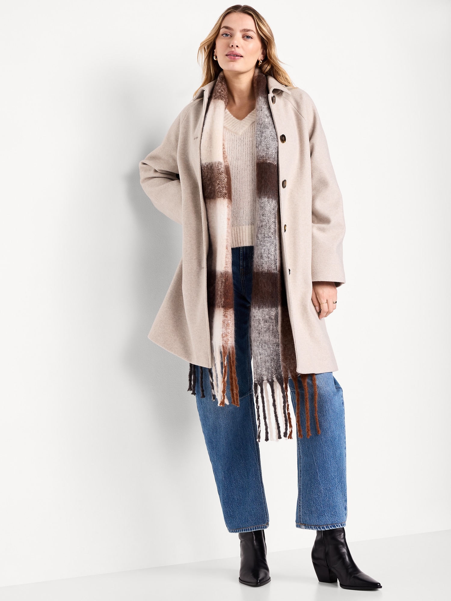 Relaxed Button-Front Mac Coat | Old Navy