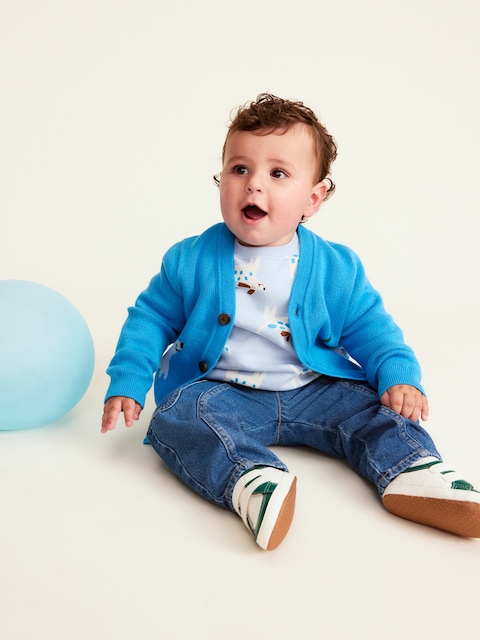 Ensemble à capuchon à manches longues à imprimé et pantalon à jambe large en coton ouaté pour toute-petite - Violet Cerise
