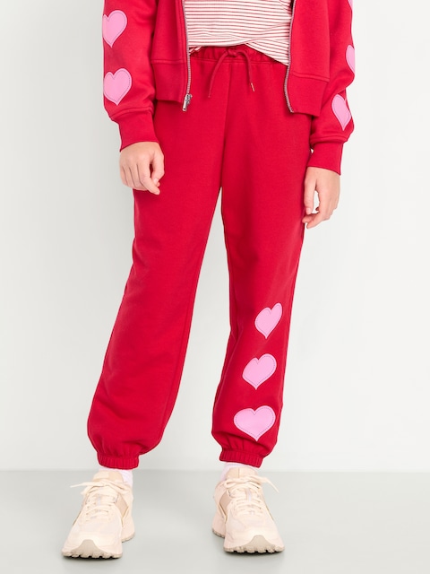 Favorite Fleece High-Waisted Jogger Sweatpants for Girls - Roma Red